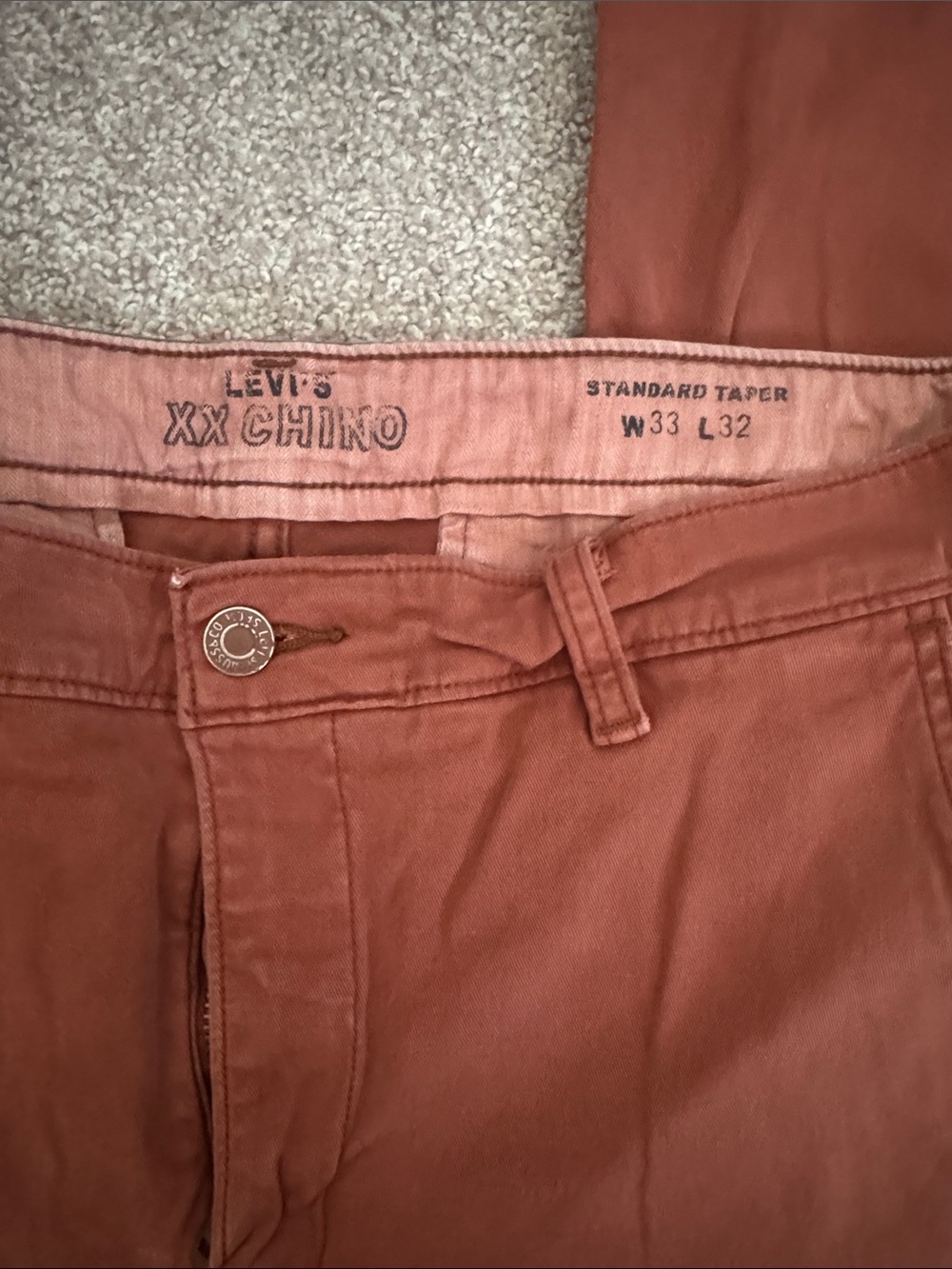 Levi's Rust Orange XX Chino Standard Taper Pants